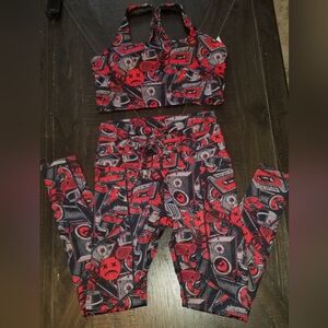 Constantly Varied Gear Red and Black Leggings Set